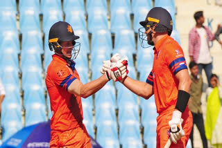 Sybrand Engelbrecht and Logan van Beek registered a record 7th wicket partnership in World Cups for an exceptional recovery with maiden half-centuries to help the Netherlands post a respectable total of 262 against Sri Lanka in the World Cup here on Saturday.