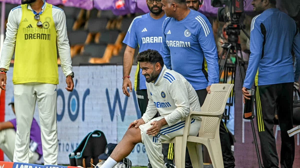 Rishabh Pant injured during test match in Bengaluru