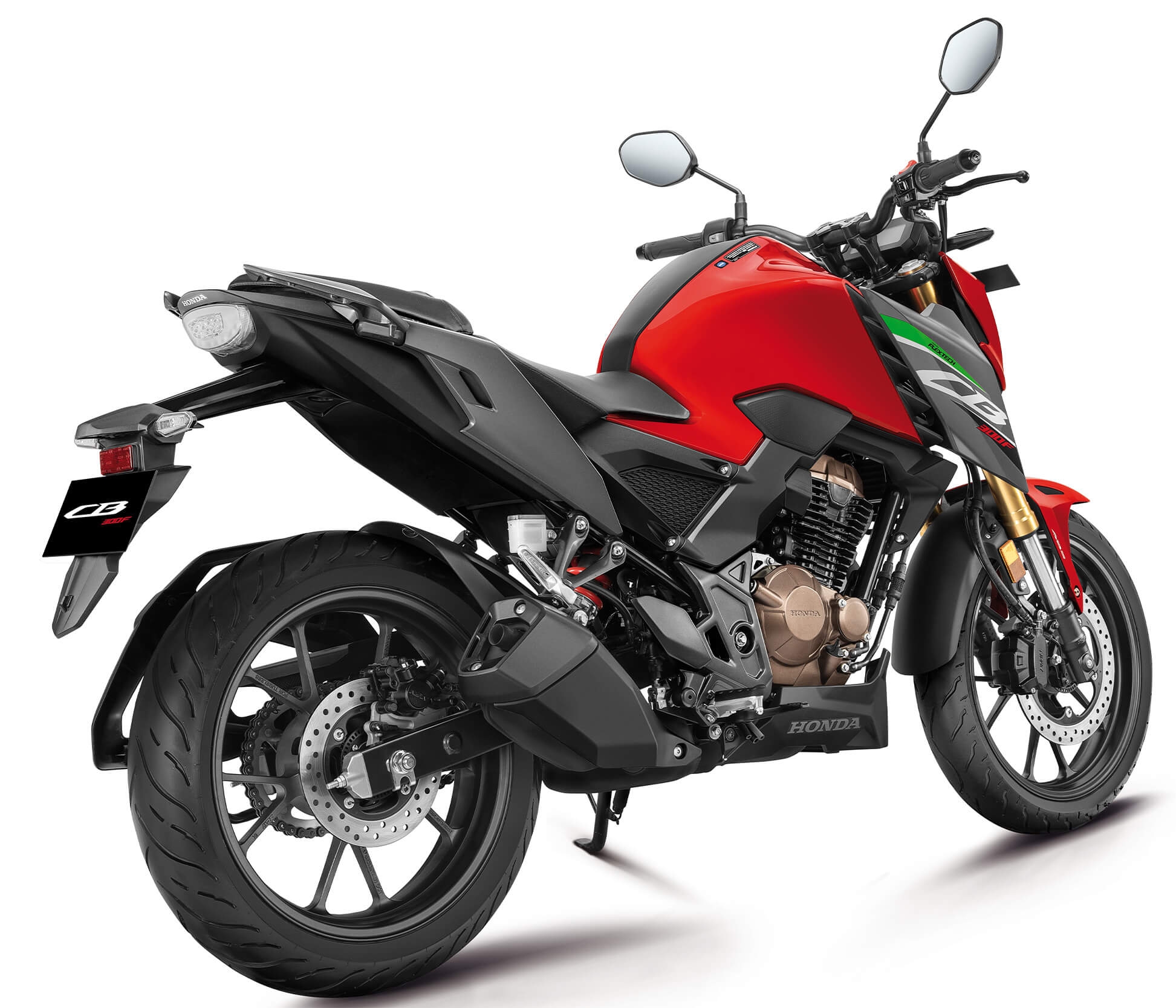 Honda CB300F Flex-Fuel 300cc bike sports red color