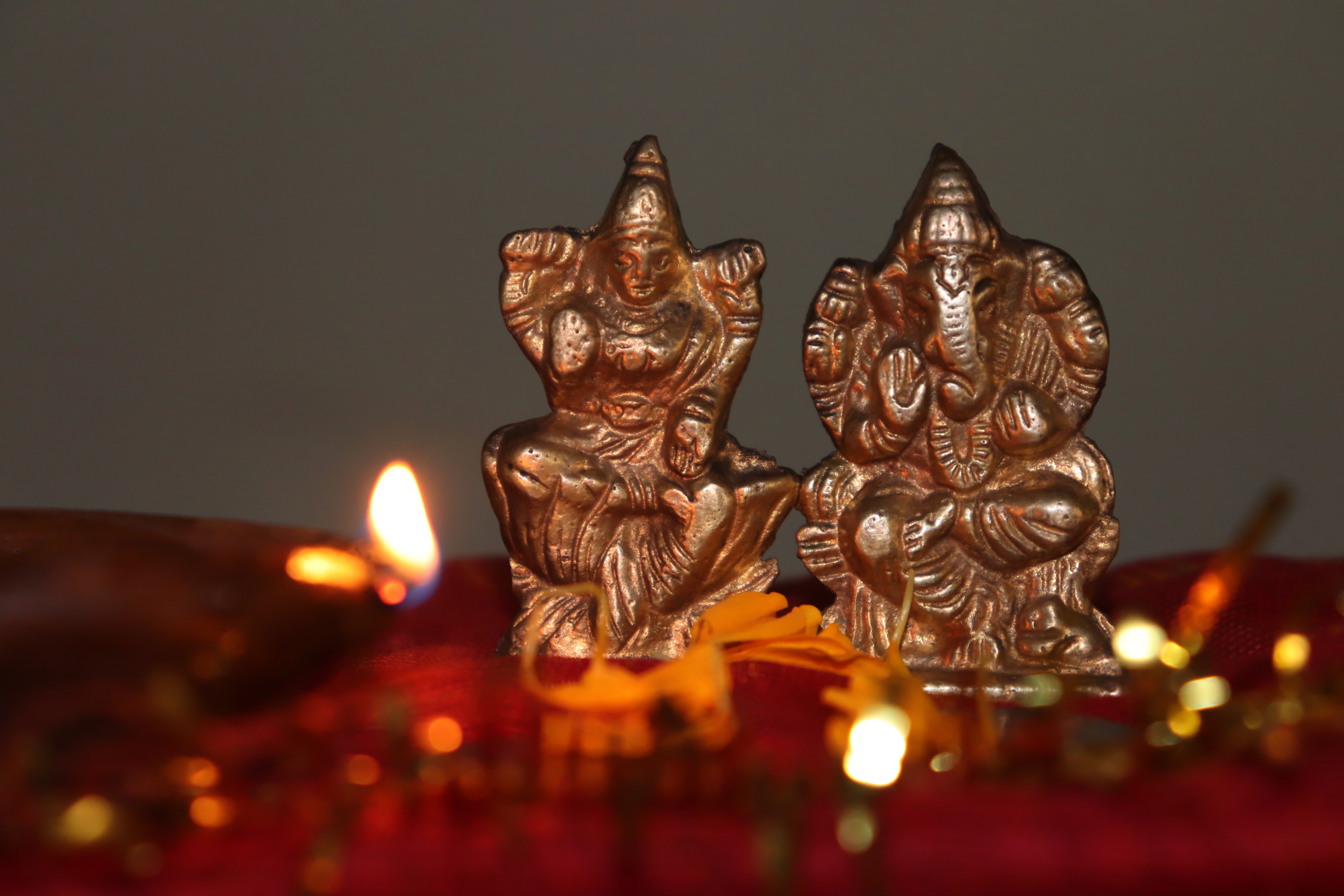 Brass Lakshmi Ganesh Idol