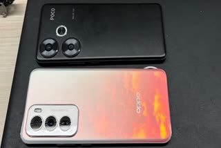 Representational image of Oppo and POCO smartphones