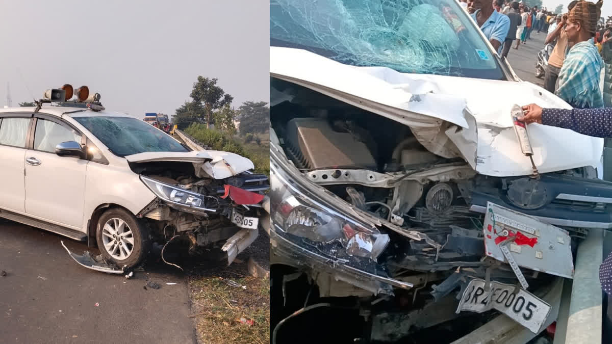 dm vehicle crushed many people in madhubani  Madhepura DM Vijay Prakash Meena  DM Vijay Prakash Meena vehicle crushed many people  vehicle crushed many people in madhubani  madhubani road accident  വിജയ് പ്രകാശ് മീണ  വിജയ് പ്രകാശ് മീണ കാര്‍ അപകടം  മധുബനി ജില്ല മജിസ്ട്രേറ്റ് വാഹനാപകടം  ലോഹിയ ചൗക്ക് വഹാനാപകടം  ബിഹാര്‍ ജില്ല മജിസ്‌ട്രേറ്റ് കാര്‍ അപകടം