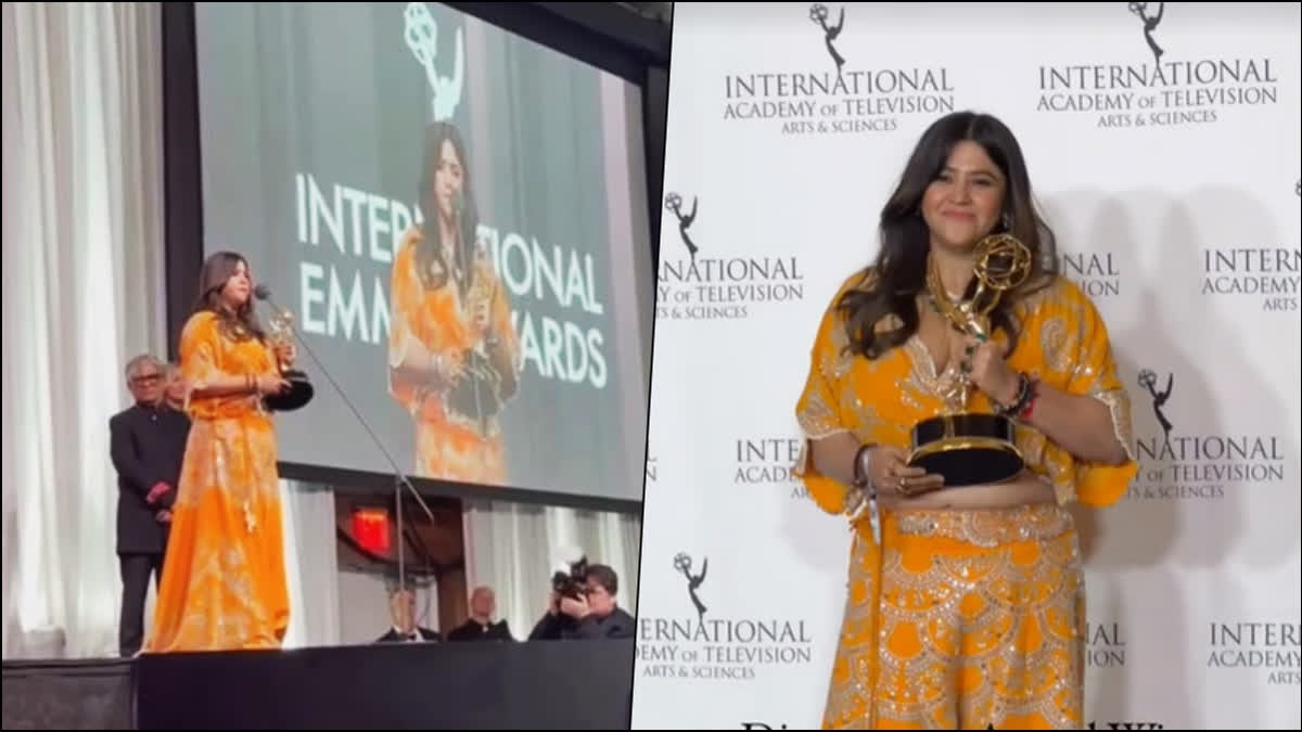 Director-producer Ektaa Kapoor, who was conferred with the Directorate Award at the 51st International Film Awards, took to Instagram to share her speech at the prestigious event. She got emotional and said, "This award is for you India."