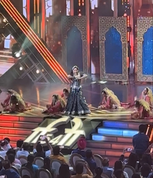Madhuri Dixit Nene graced the stage with a mesmerizing performance on her popular songs.