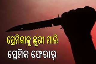 ପ୍ରମିକାକୁ ଛୁରା ମାଡ଼ କରି ପାଗଳ ପ୍ରେମିକ ଫେରାର