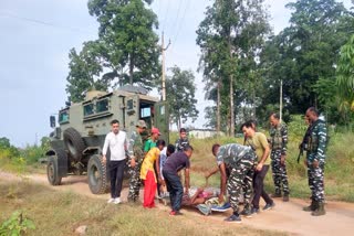 Villager injured Naxalites IED Blast in Bijapur
