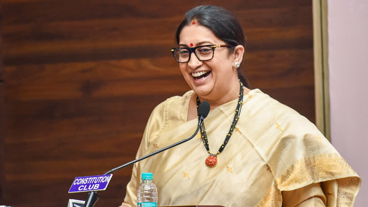 Former Union minister Smriti Irani