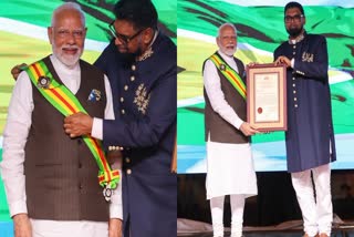 Guyana confers Order of Excellence country highest civilian honour on PM Narendra Modi