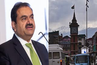 Gautam Adani (L) and Clock Tower at Lal Chowk in Srinagar, Jammu and Kashmir. The UT has been named by the US court in the indictment of Adani in a bribery case