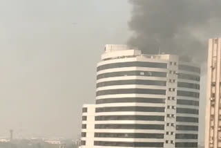 A terrible fire broke out in a building located on Barakhamba Road in Delhi