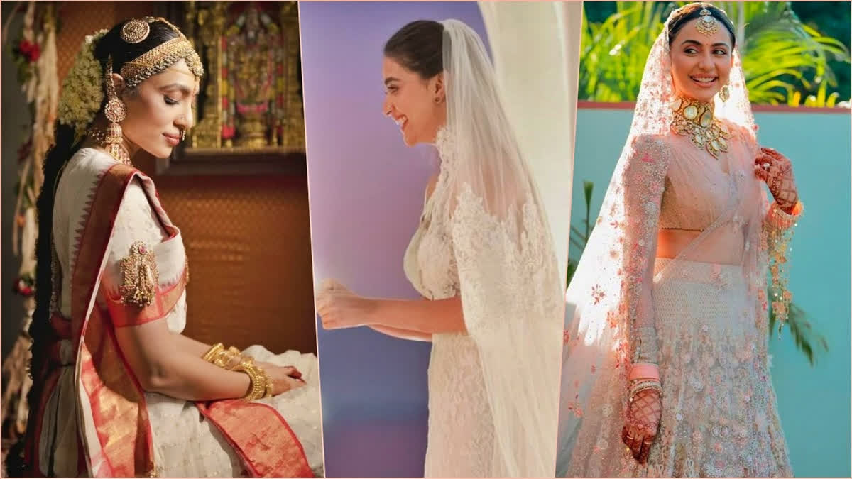 Celebrity brides showcased a range of bridal styles this year