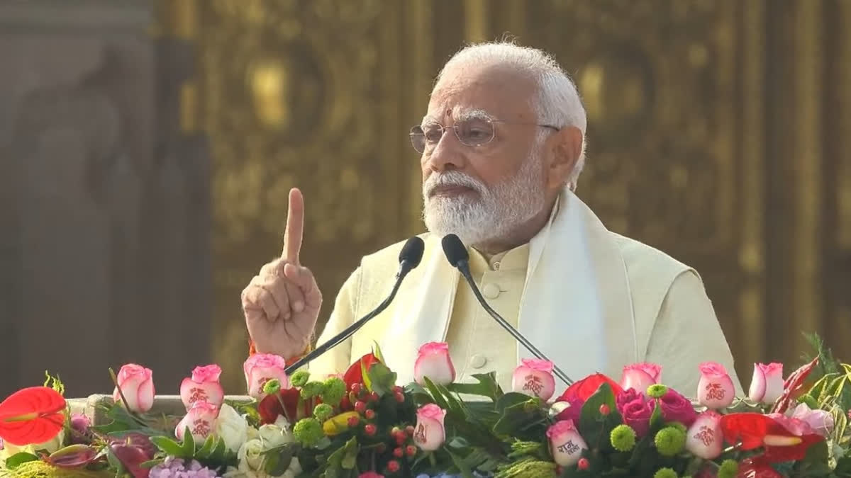 Prime Minister Narendra Modi addressing a gathering in Ayodhya (Source: BJP X)