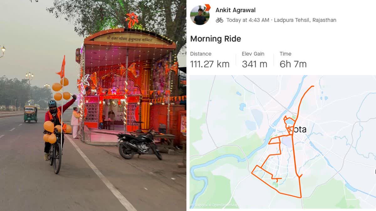 Unique initiative of Kota cyclist