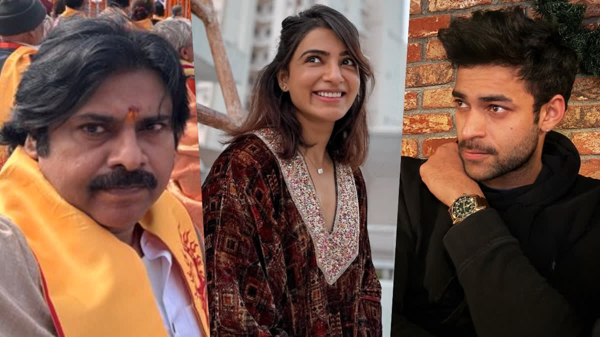 Celebrities across industries take to social media to congratulate Shri Ram devotees on the auspicious occasion of Ram Lalla's consecration. Read on to know Pawan Kalyan, Varun Konidela, and Samantha's posts on the special day.