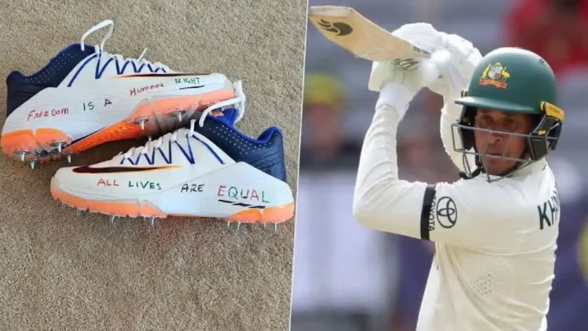 Usman Khawaja auctions off pro Palestine shoes for Palestinian children