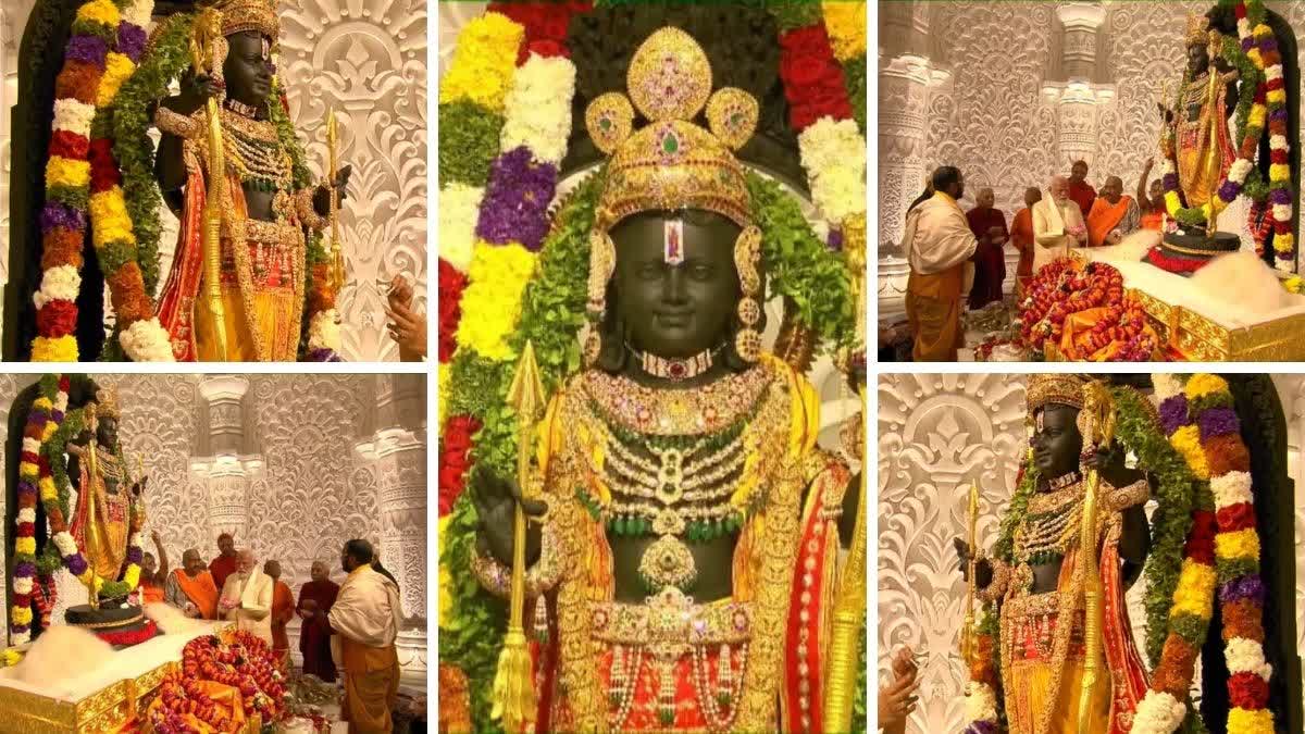 Why is color of Shri Ram idol black