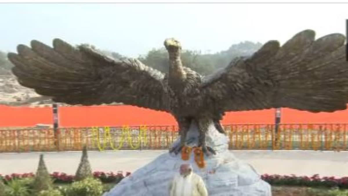 Prime Minister Narendra Modi visited the Kuber Tila on the Ram temple premises in Ayodhya on Monday. He also offered worship to Lord Shiva and performed 'jalabhishek' and 'parikrama'. Later, he unveiled 'Jatayu' statue here.