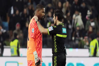 After suffering from racist abuse by the crowd at Udinese during the Italian League clash between AC Milan and Udinese, Mike Maignan has asked authorities to take strict action on Sunday. He also got the backing from his France teammate Kylian Mbappe, who said 'we are all with you'.
