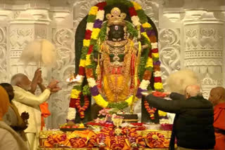 Ram Lalla idol at Ram Mandir in Ayodhya (Source: ANI)