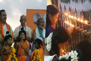 Program at Padmanabhaswamy Temple  Ram Temple Inauguration  Lamps Were Lit Up On Padmanabha  അയോദ്ധ്യ രാമക്ഷേത്ര ഉദ്ഘാടനം  പദ്‌മനാഭ സ്വാമി ക്ഷേത്രം