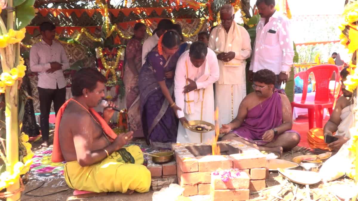 WORSHIP PERFORMED AT THE PLACE WHERE THE STONE FOR CARVING THE IDOL OF RAM LALLA WAS FOUND