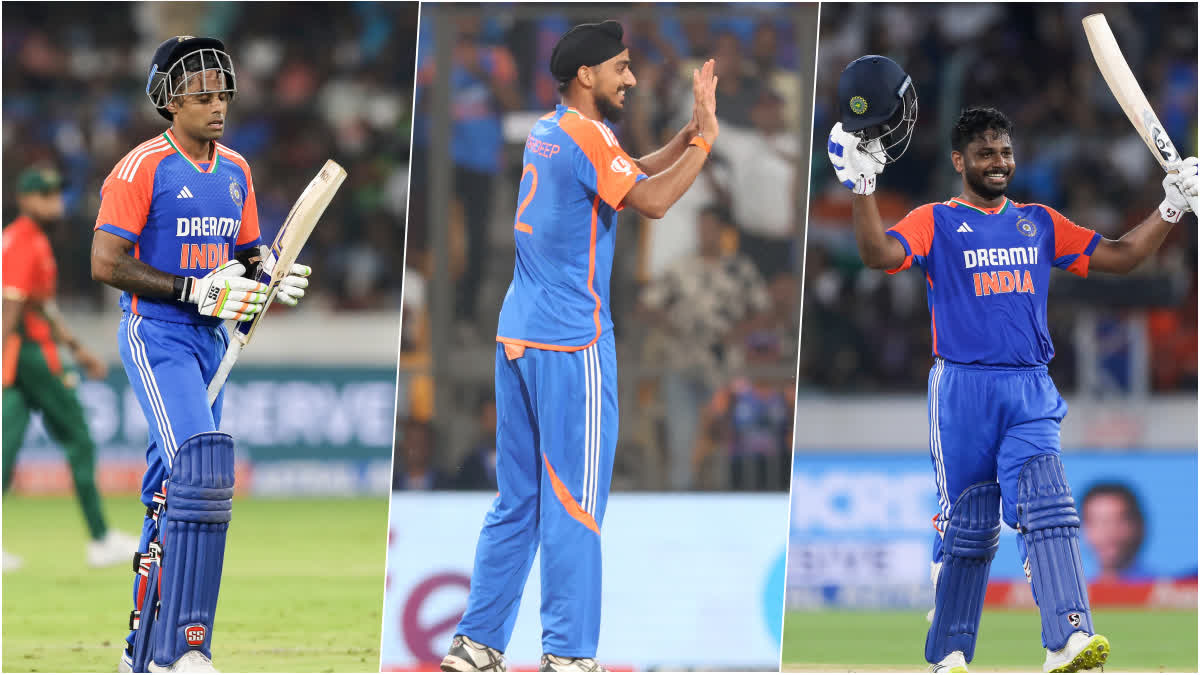 Suryakumar Yadav, Arshdeep Singh and Sanju Samson