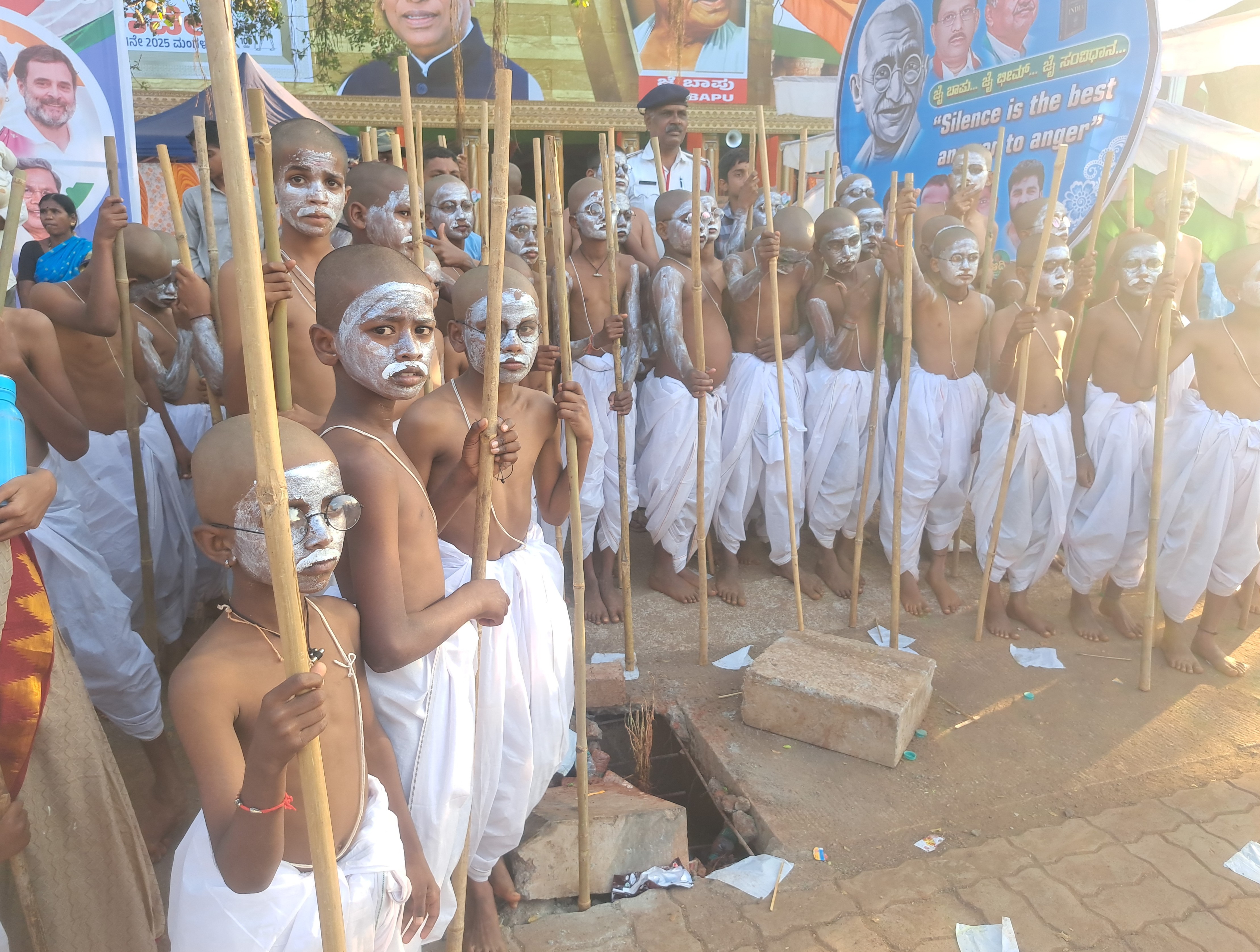 children dressed as mahatma gandhi