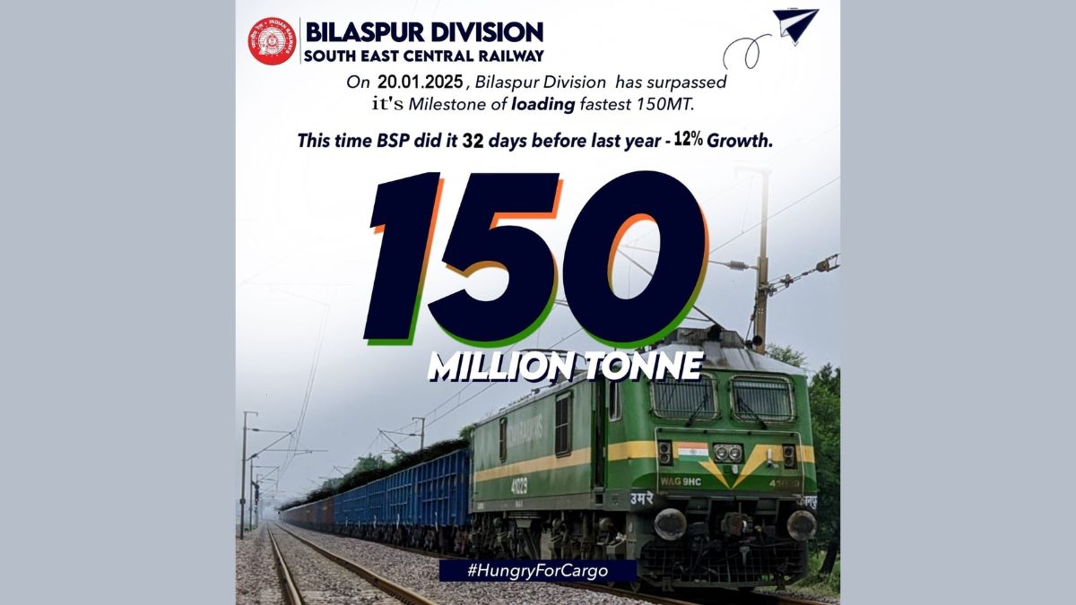 Bilaspur Railway Division became the largest freight transporter