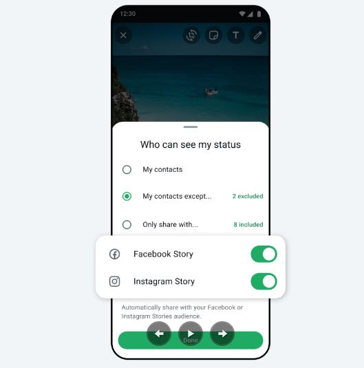 WHATSAPP STATUS SHARING FEATURE ON INSTA FB