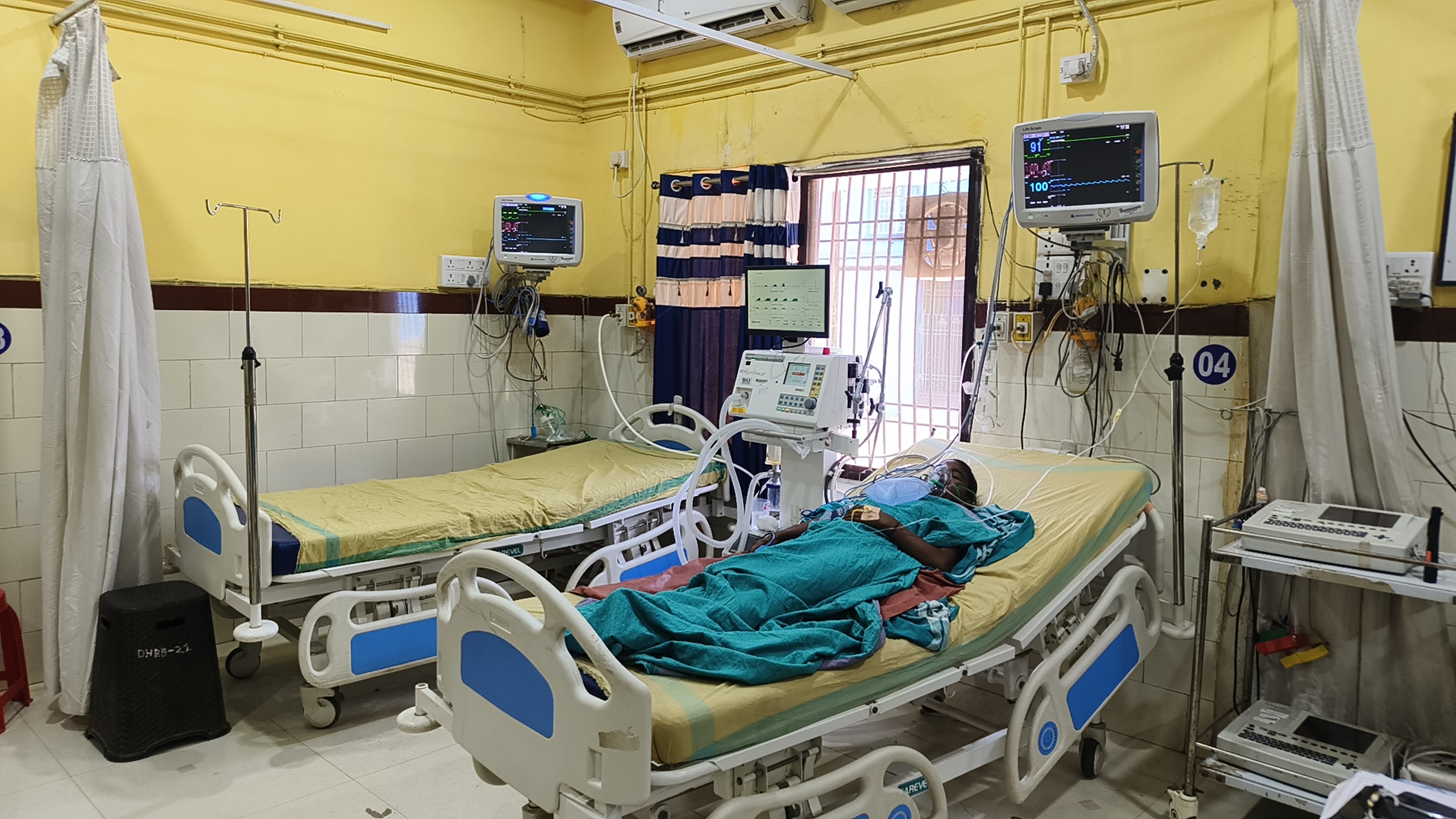 Students undergoing tretament at a hopsital in Baloda Bazar