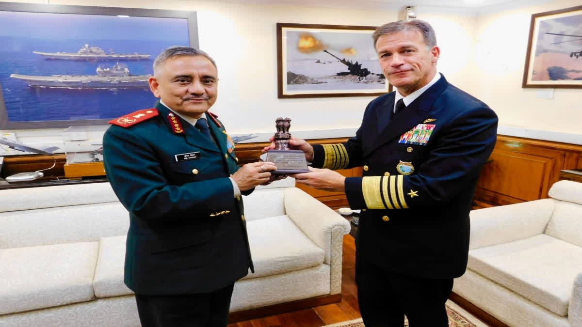Chief of Defence Staff Gen Anil Chauhan on Wednesday held talks with Admiral John Christopher Aquilino of the United States Indo-Pacific Command. The two discussed contemporary security challenges and issues of mutual strategic interest and bilateral defence cooperation.