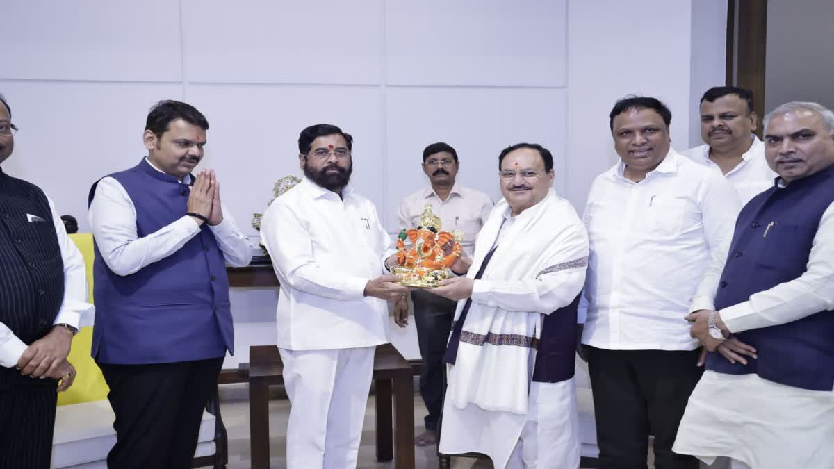 JP Nadda Meets CM Eknath Shinde