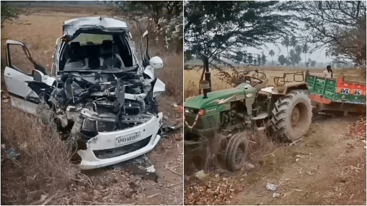 Four Persons killed in tractor-car collision near Tiruvannamalai