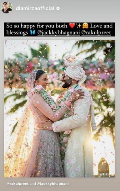 Shortly after the newlyweds released their lovely wedding album, celebrities flooded their social media pages with congratulatory messages.