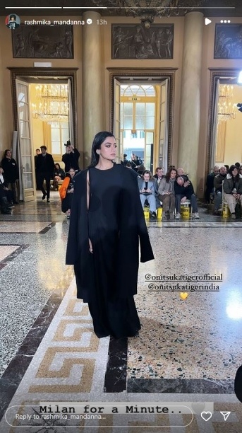 Rashmika in Milan Fashion Week