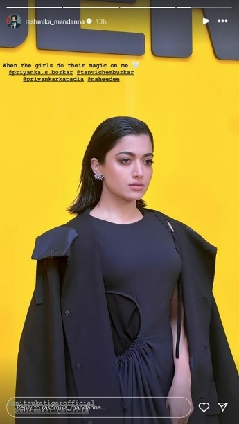 Rashmika in Milan Fashion Week