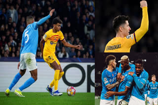 Napoli vs Barcelona Result  UEFA Champions League Round Of 16  Robert Lewandowski Victor Osimhen  ചാമ്പ്യൻസ് ലീഗ്  ബാഴ്‌സലോണ നാപ്പോളി മത്സരം