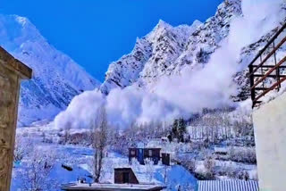 Glacier in lahaul, Iceberg fell in Jobrang village