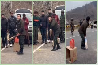 Tendulkar Plays Gully Cricket In Kashmir