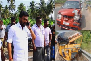 Road accident theni mp ravindranath help