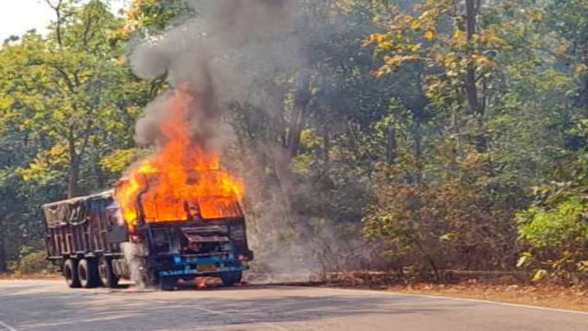 RICE TRUCK CAUGHT FIRE