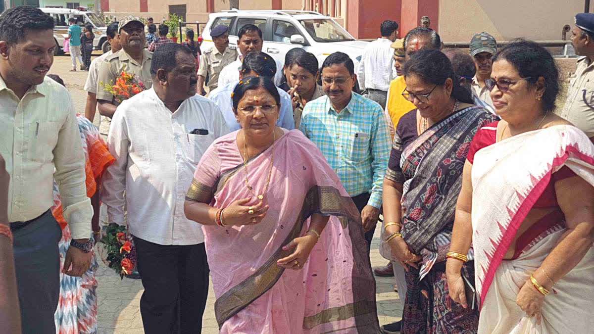 Union minister Sabitri Thakur visits Sambalpur