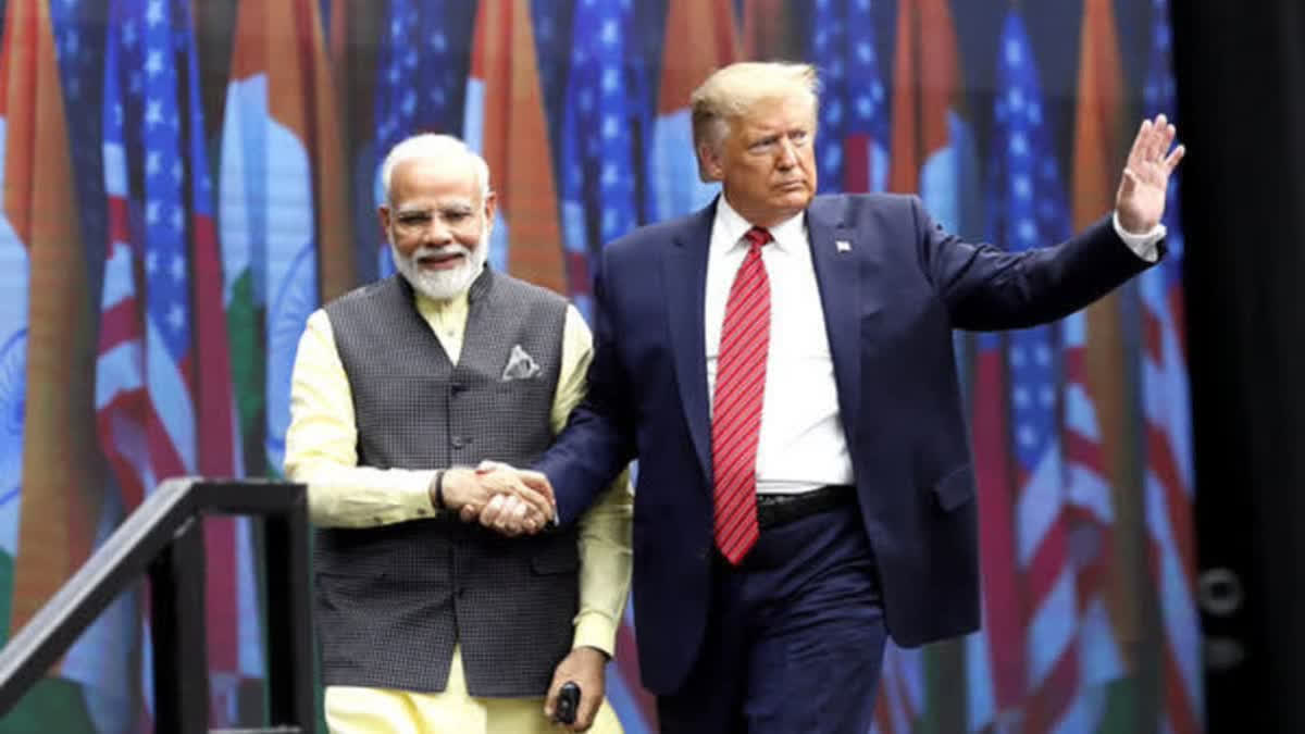 US President Donald Trump took Prime Minister Narendra Modi's name for the first time while reiterating that India was given $21 million for 'voter turnout' amid a raging political slugfest over the issue back home with the Congress demanding a white paper on the funds that political parties, individuals, NGOs, organisations received from developmental agencies, aid mechanisms and multilateral forums