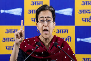 Delhi acting Chief Minister Atishi addresses a press conference, in New Delhi, Monday, Feb. 17, 2025.