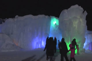 New Hampshire Ice Castle Draws Winter Enthusiasts