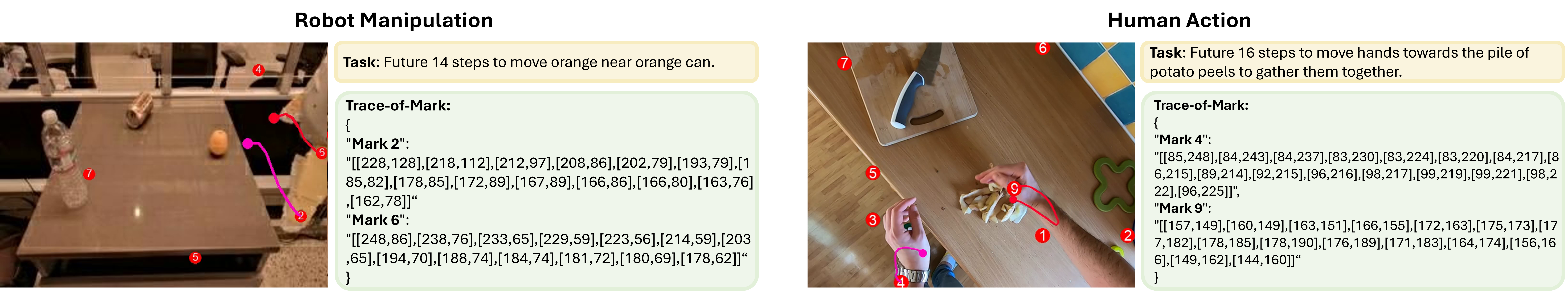 Trace-of-Mark (ToM) for Action Planning