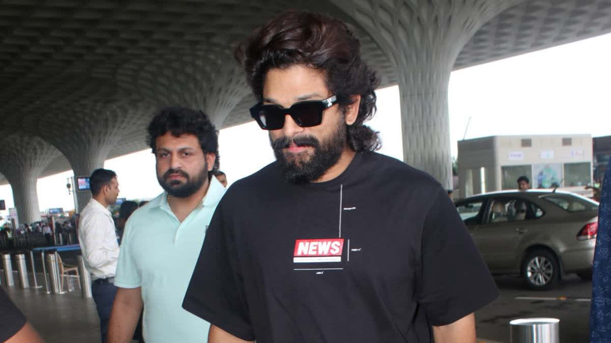 Ahead of Wax Statue Unveiling in Dubai, Allu Arjun Spotted at Mumbai Airport - Watch