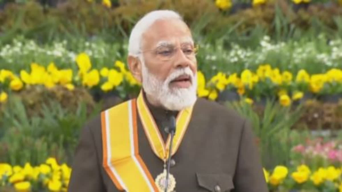 Prime Minister Narendra Modi on Friday received the Order of the Druk Gyalpo, Bhutan's highest civilian award.