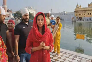 After the success of the film, film actress Sargun Mehta came to bow down in Darbar Sahib