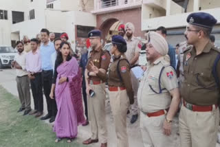 Ludhiana Chief Election Officer Sakshi Sahni led the flag march